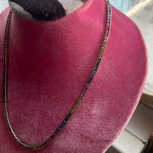 Rainbow Tennis necklace 925